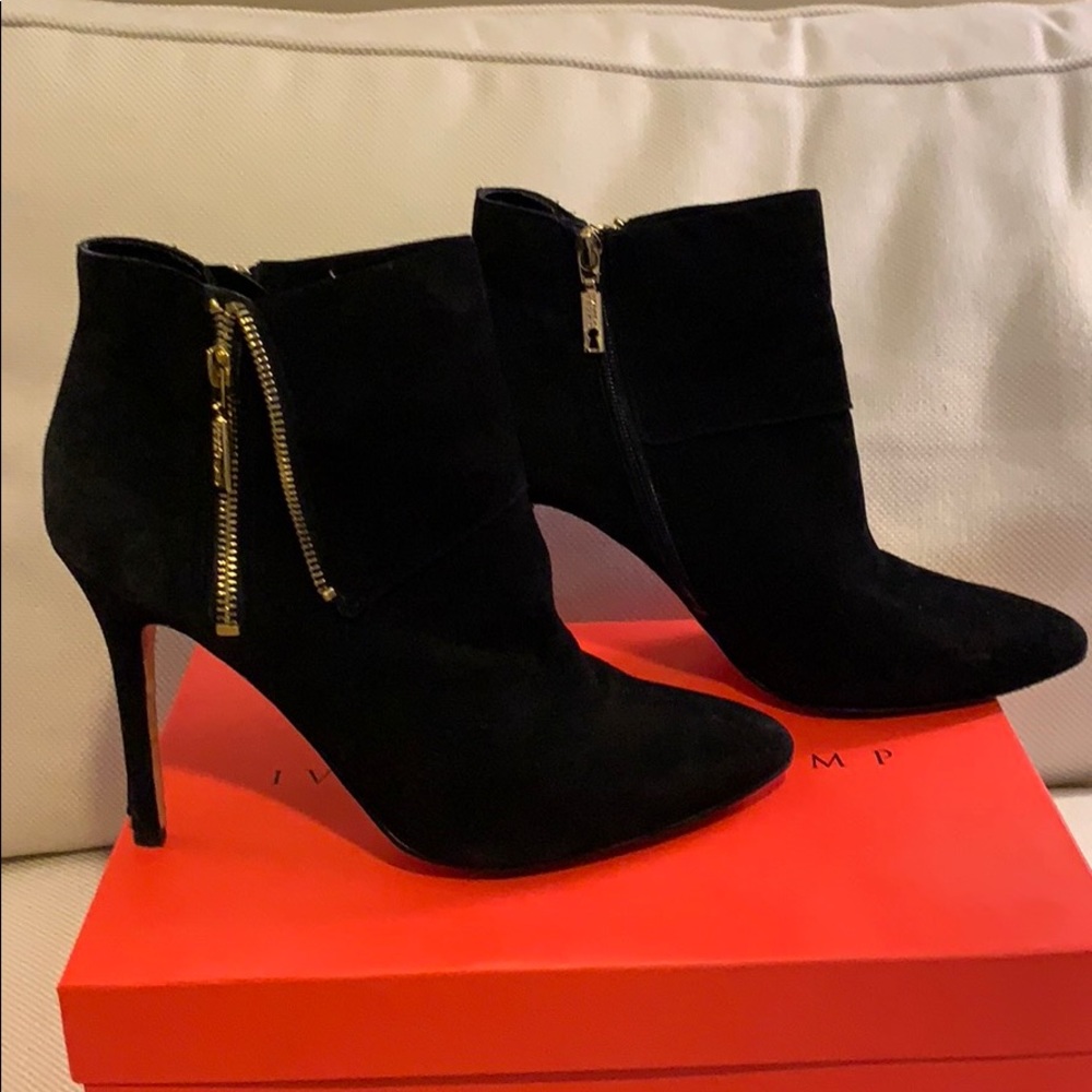 Ivanka Trump Mina Bootie Black Suede Size 11M